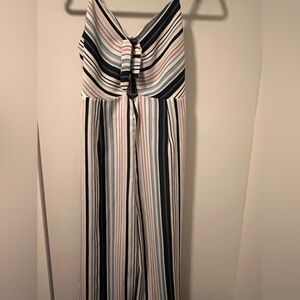 Xhiliration tie front jumpsuit